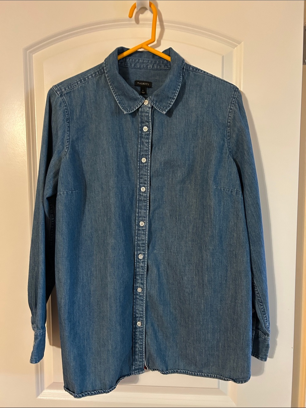 Talbots Women's Denim Button-Down Shirt - Blue